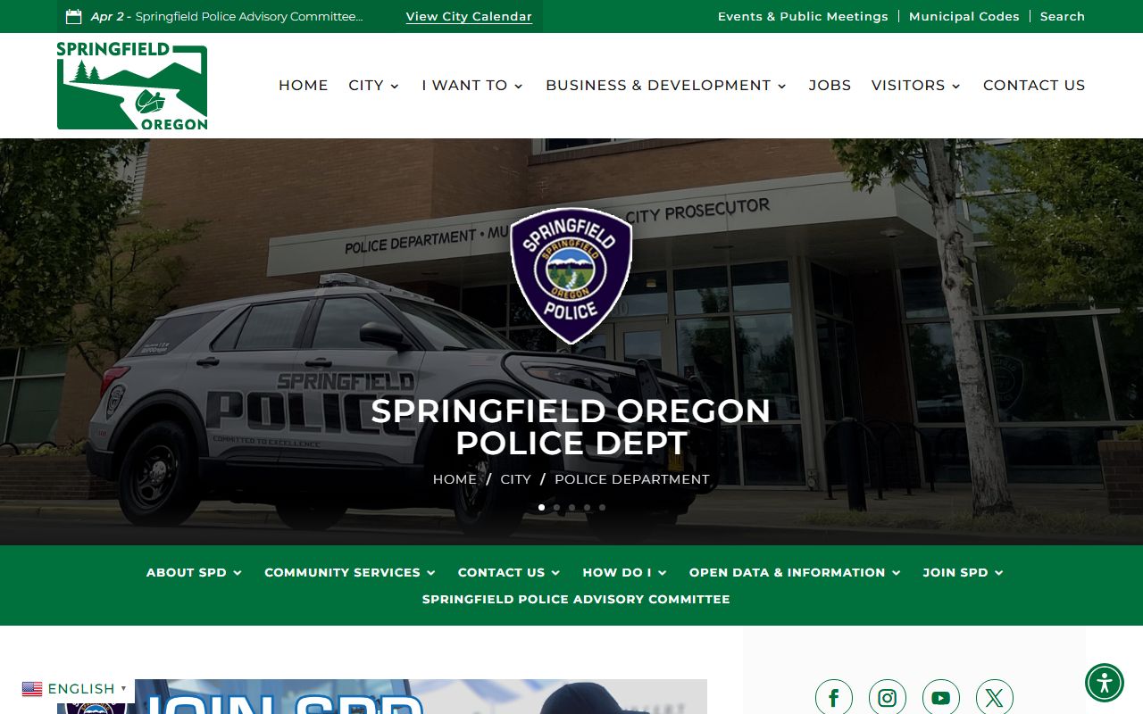 Springfield Police Department website for inmate population records
