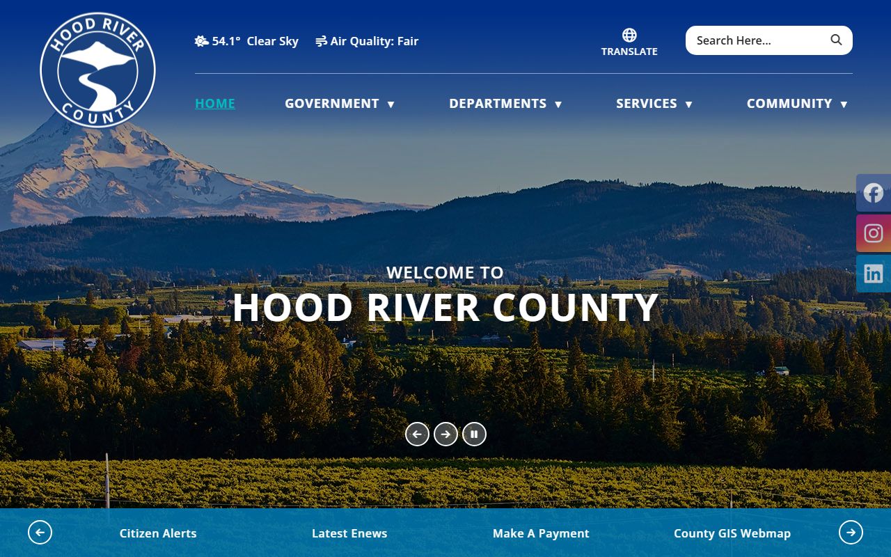 Hood River County Sheriff's Office website for inmate population data