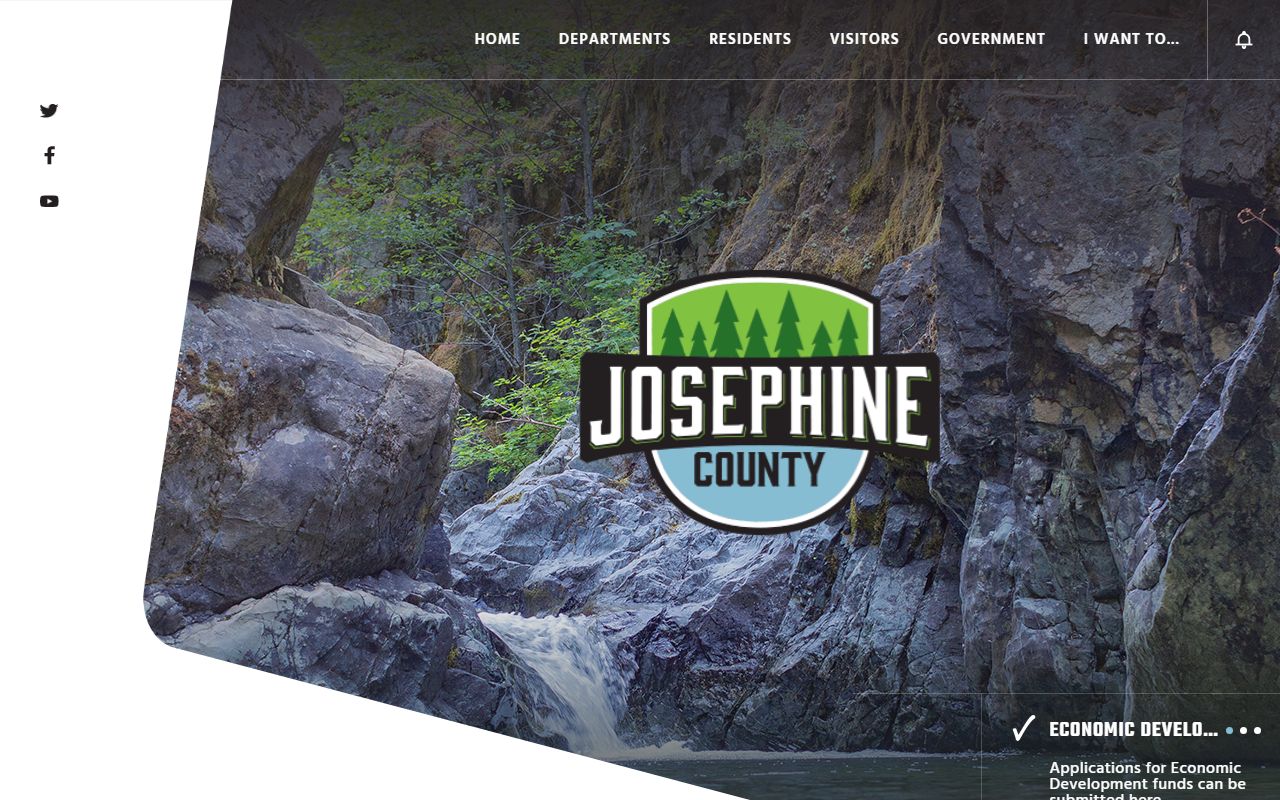 Josephine County Sheriff's Office website showing inmate population resources