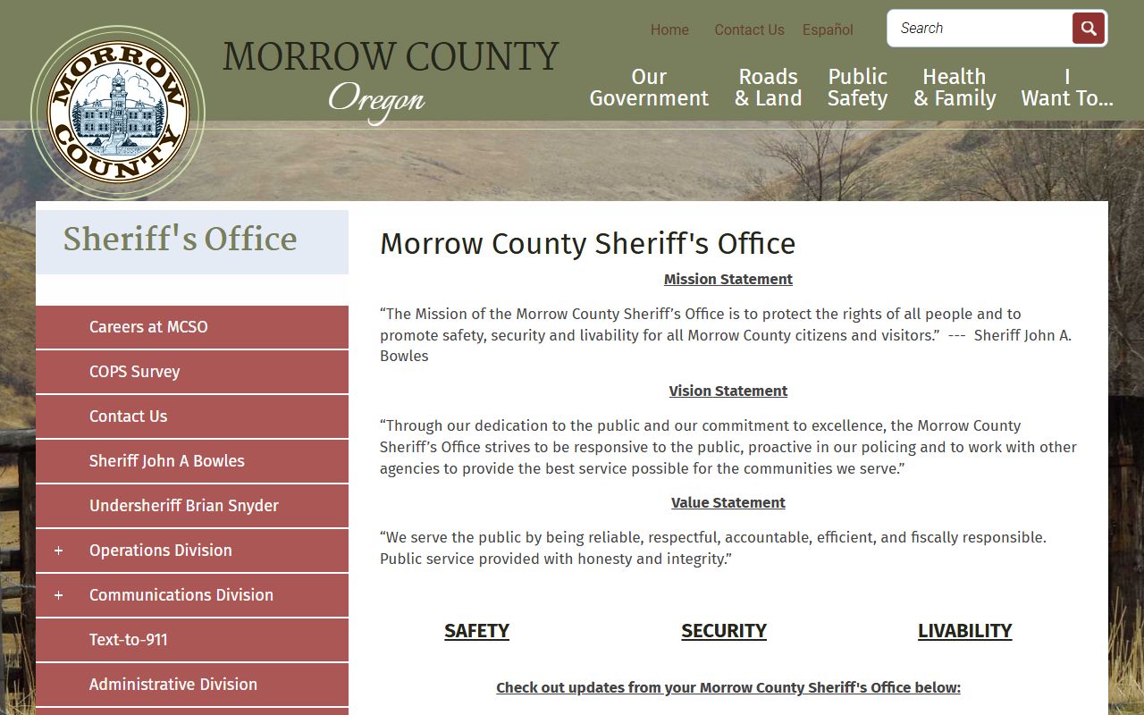 Morrow County Sheriff