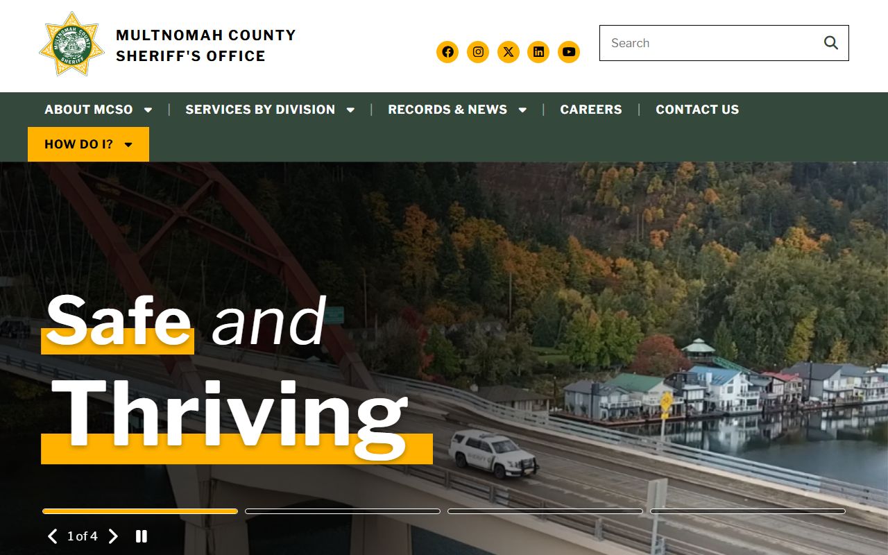 Multnomah County Sheriff facility for inmate population tracking