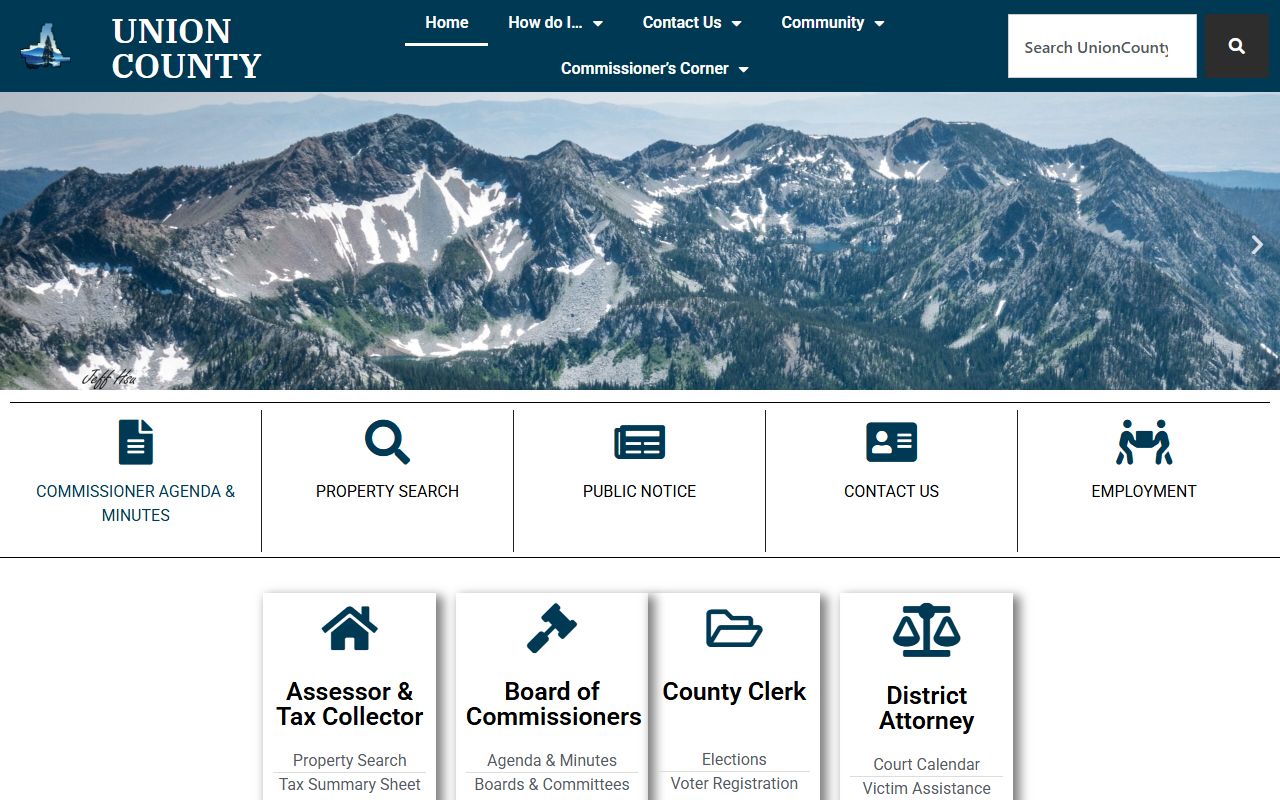 Union County official website for inmate population records